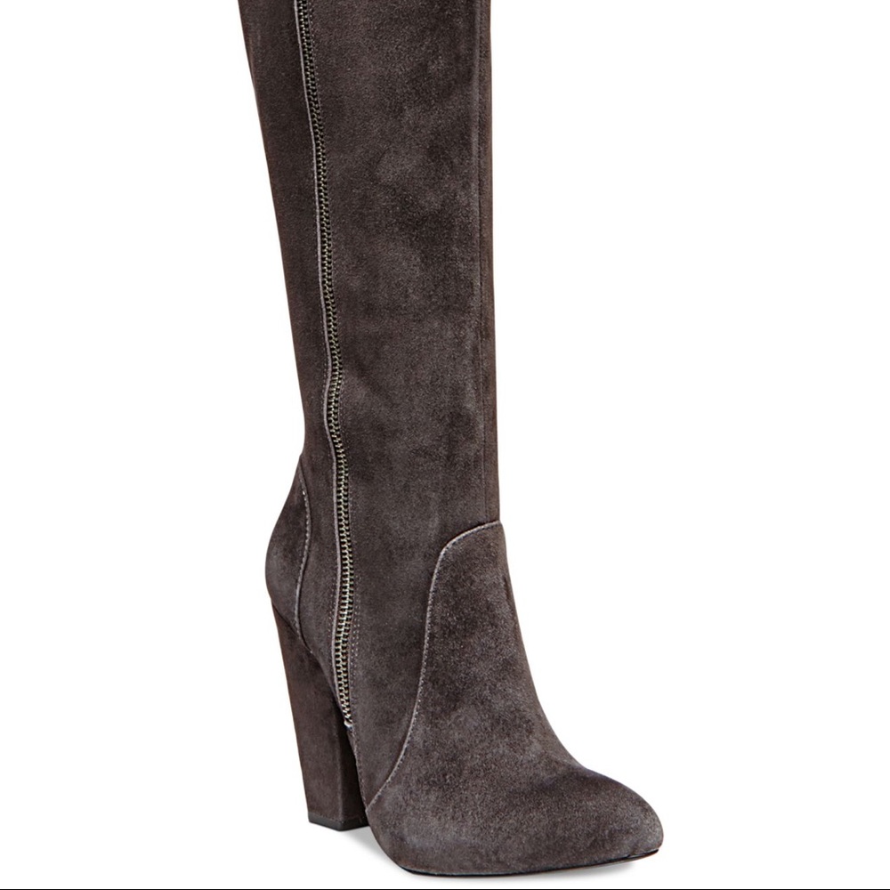 Steve Madden JOAN Knee High Suede Grey Boots